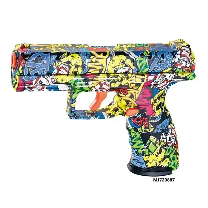 2025 Nueva pistola de juguete Blaster de hidrogel para exteriores, pistolas eléctricas de balas suaves de dibujos animados, Kit de artesanía de plástico y ABS, pistola de Gel para ensamblar nueva