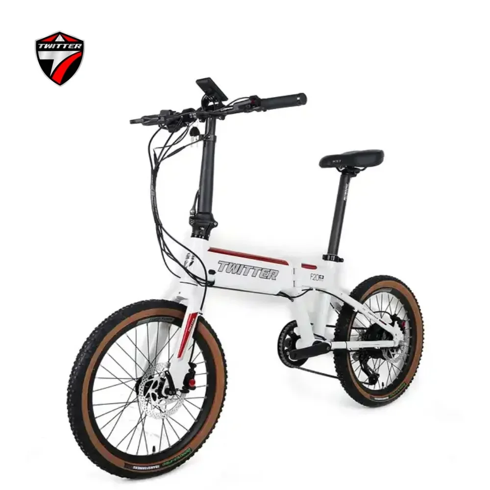 

TWITTER F20 Gears 0-5 folding electric assist bike 20inch portable men and women 36V/48V 13A 350W lithium battery e bike folding