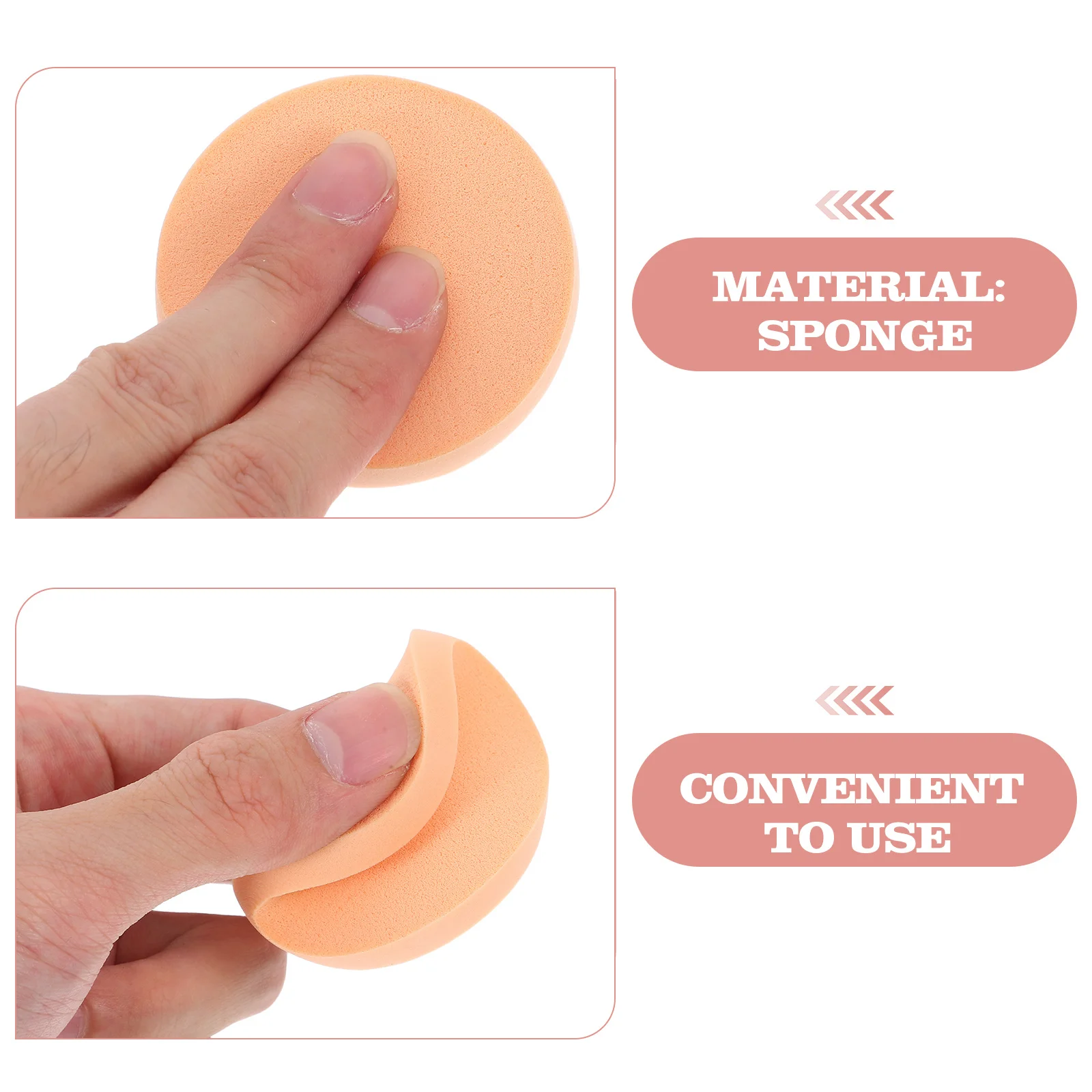 24Pcs Makeup Sponge Round Powder Puff Latex Cotton Soft Absorbent Facial Cleaning Pads Practical Makeup Removal Accessories