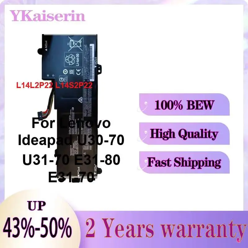 4610mAh For Lenovo Ideapad U30-70 U31-70 E31-80 E31-70 Reliable Power Tablet Battery L14L2P22 L14S2P22