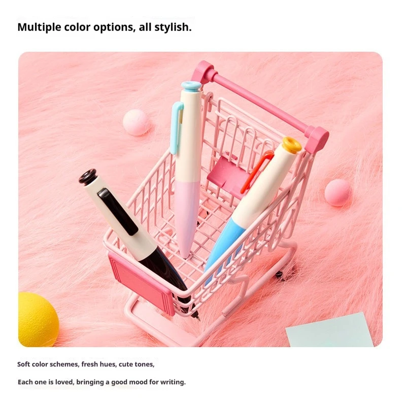 

New KACO PLAY Mini Pocket Gel Pen,Chubby Short Pen,Retro Color Blocking Cute Portable Quick Drying Nurse Specific Stationery Pen