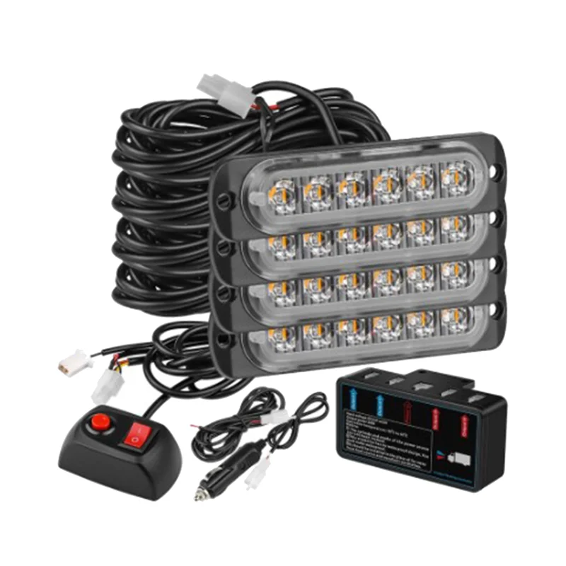 N38R_EL Flashing Lights 24LED High-Power Emergency Lights C