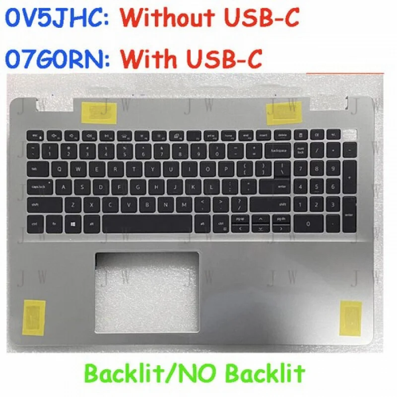 

Упор для рук DDZ с клавиатурой с подсветкой для Dell Inspiron 15 5593 5000 0V5JHC 07G0RN USB-C