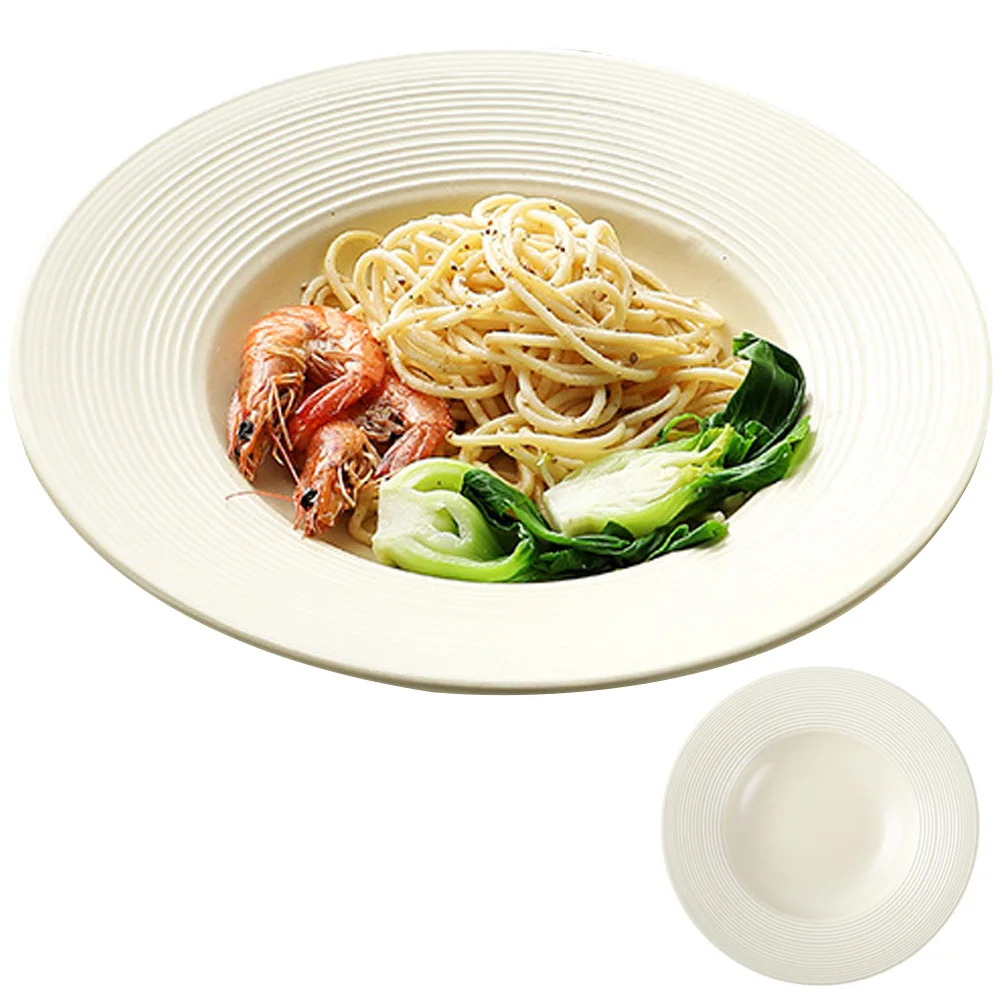 

Plate Fettuccine Pasta Dinner Plates Ceramic Decorate Western Food Ceramics