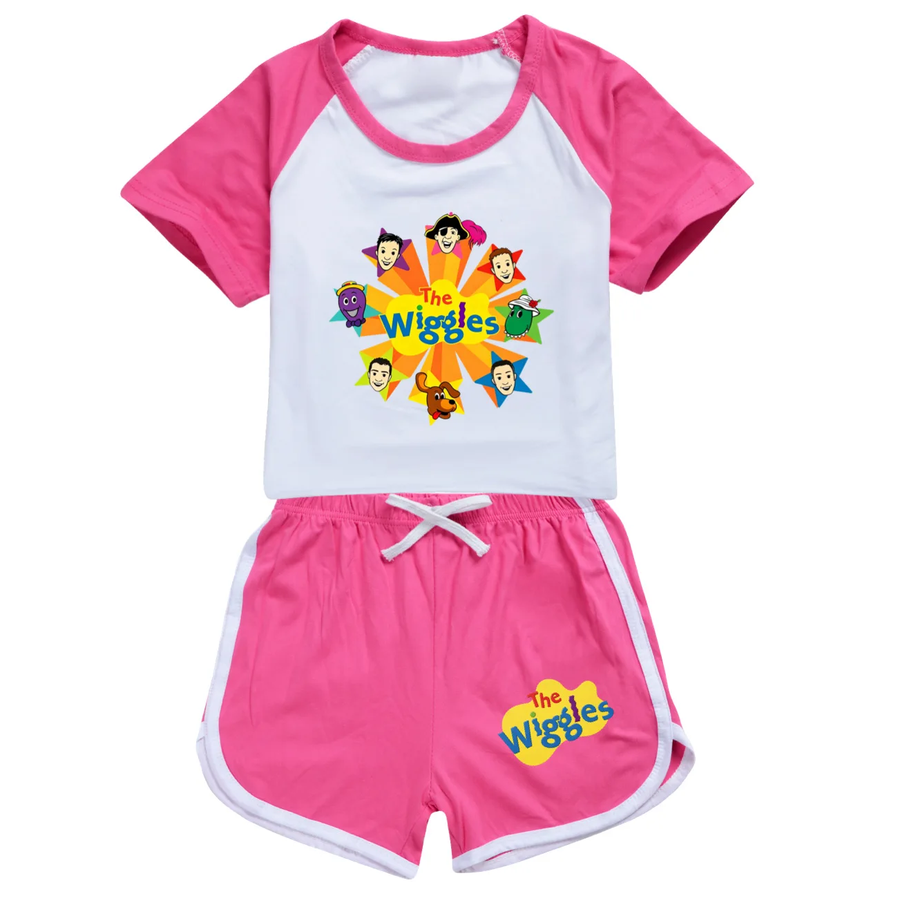 The Wiggles T-Shirt, Sommermode, Kinder-T-Shirt + Sportshorts, 2-teiliges Set, Kinderkleidung, Mädchen- und Jungen-Outfits für Kinder – Detail 7