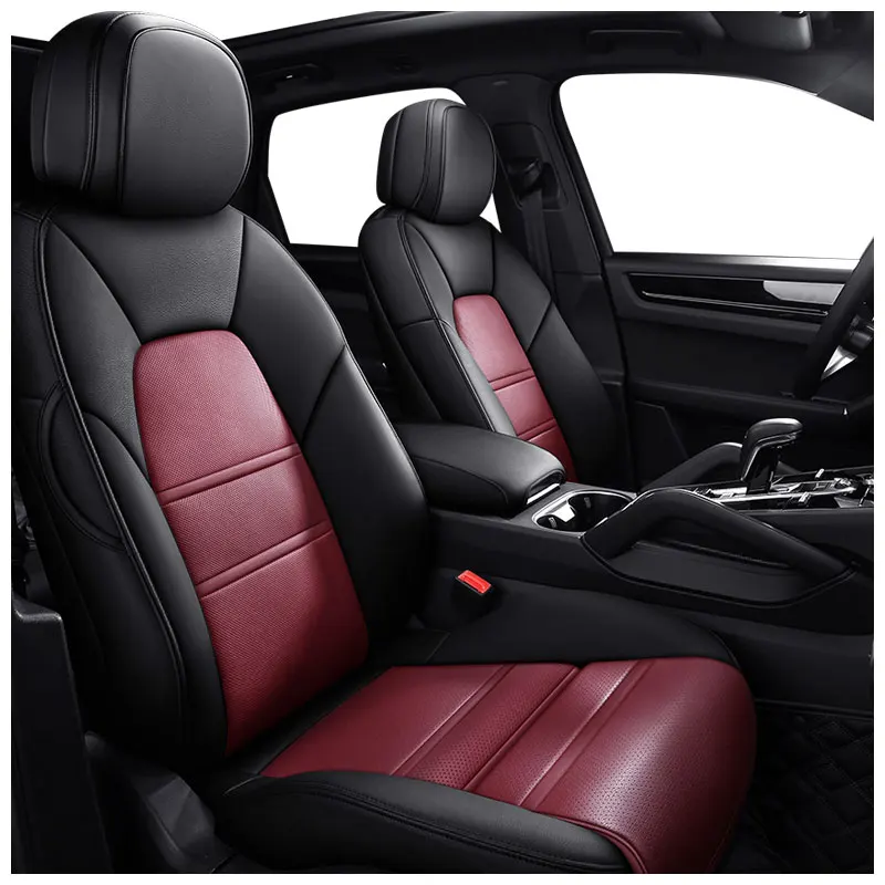 Customized front and rear full set of car seat covers for Porsche Cayenne Macan Panamera