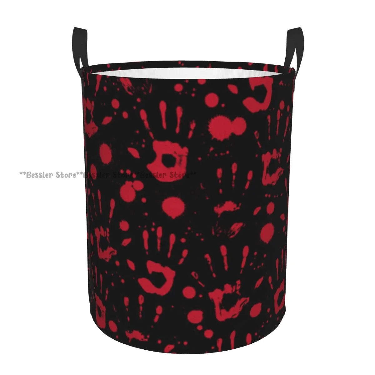 Bloody Background Waterproof Storage Bag Household Dirty Laundry Basket Folding Clothes Organizer