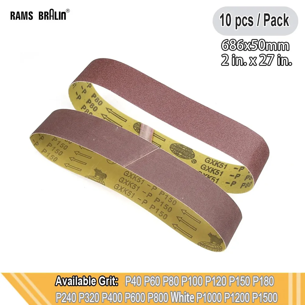 10 pieces 686x50mm Abrasive Sanding Belts 2