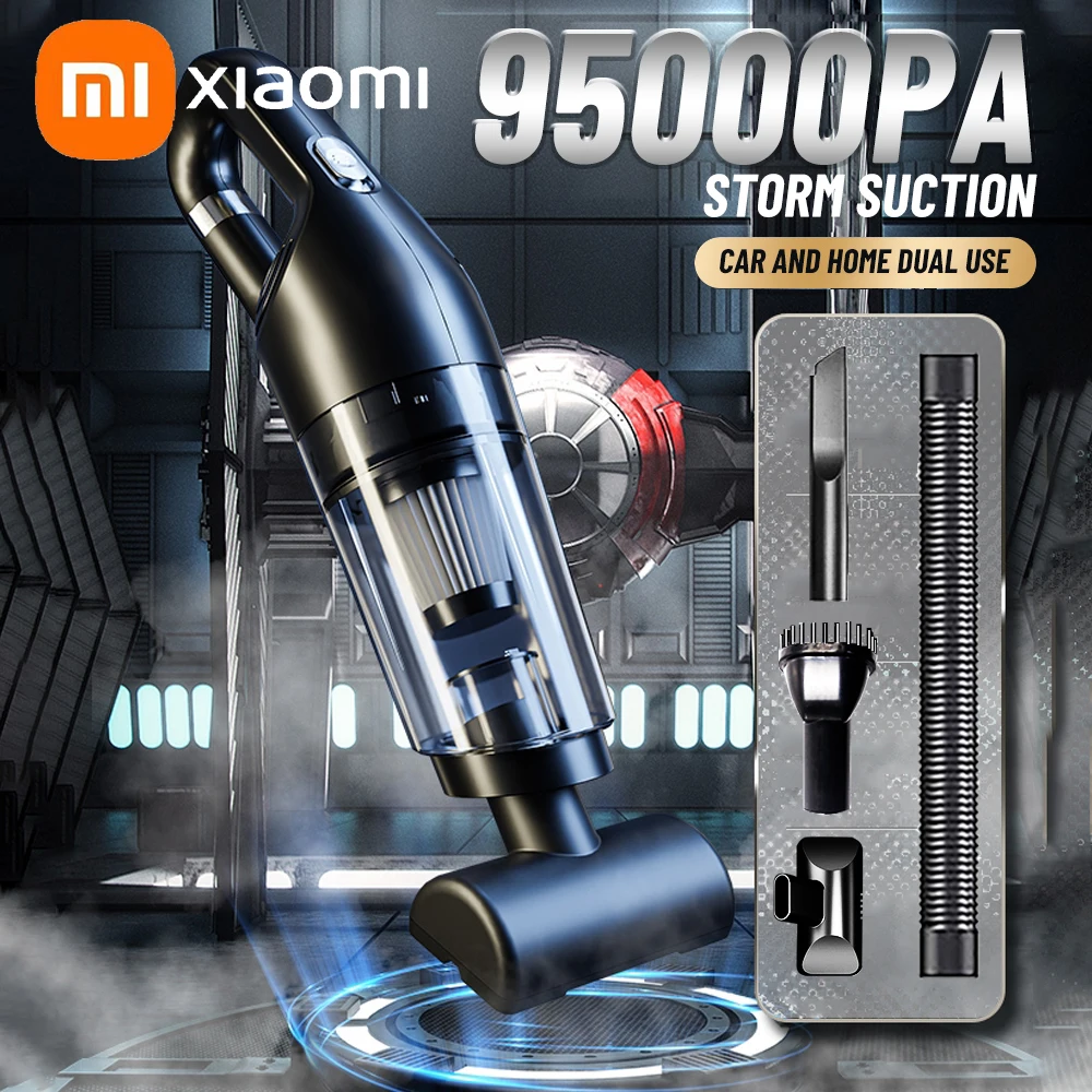 New Xiaomi Car Vacuum Cleaner Wireless Strong Suction Handheld for Home Appliance Cleaning Machine Portable Auto Car Accessories