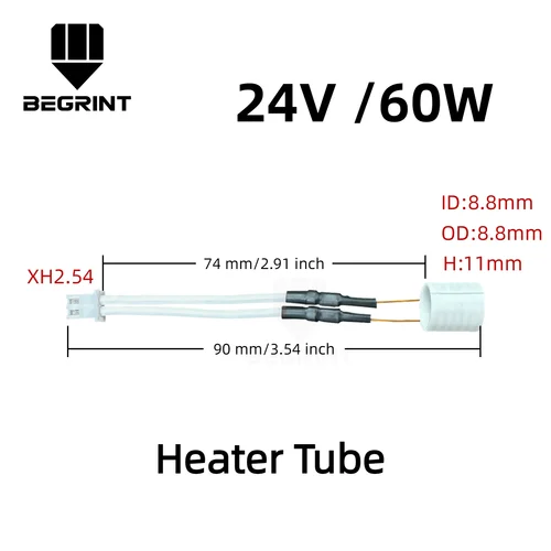 Imagen 2 del producto Calentador de cerámica para Ender 3 V3 KE, compatible con Creality K1C /K1 /K1 Max, Sensor de cartucho termistor Hotend y calefacción de cerámica, 24V, 60W, nuevo