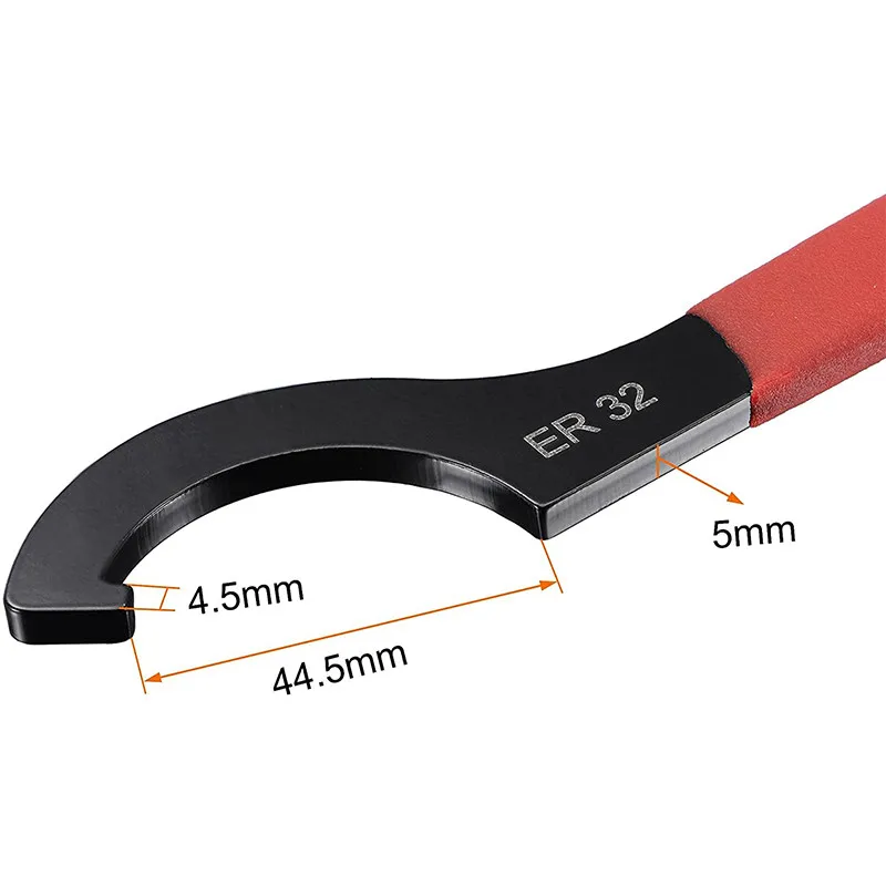 1 Stück ER25 ER32 ER40 Hakenschlüssel Spannzangenfutter für Fräswerkzeug Drehmaschinenwerkzeug Spannmutter Hochkohlenstoffstahl ER-Spanner-Teil – Detail 5