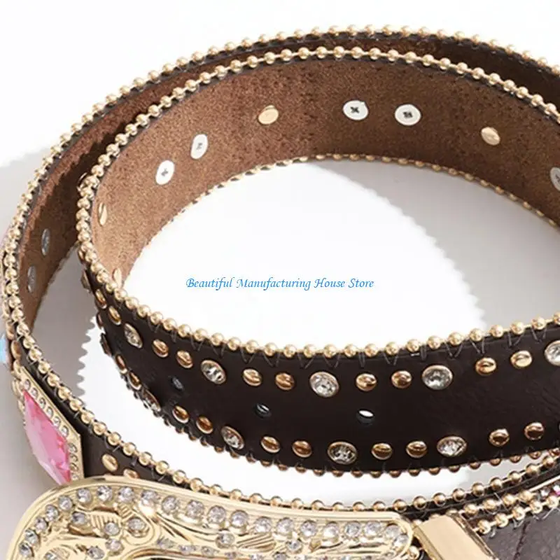 

E56A Nightclub Waist Belt Shinning Belt for Woman Men Jeans Formal Dress