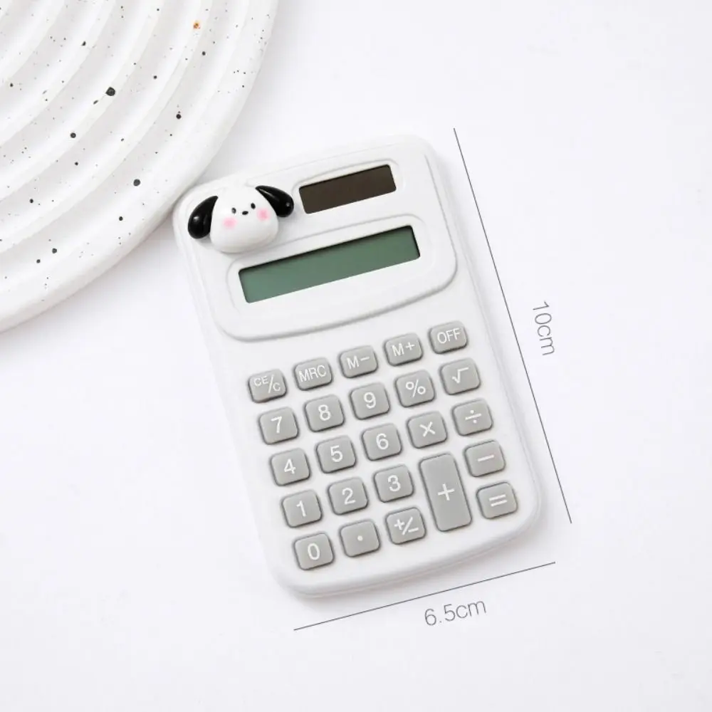 8 Digits Cute Mini Portable Digit Calculator Lightweight Cartoon Animal Cartoon Cute Calculator Small Kawaii Learning Tools