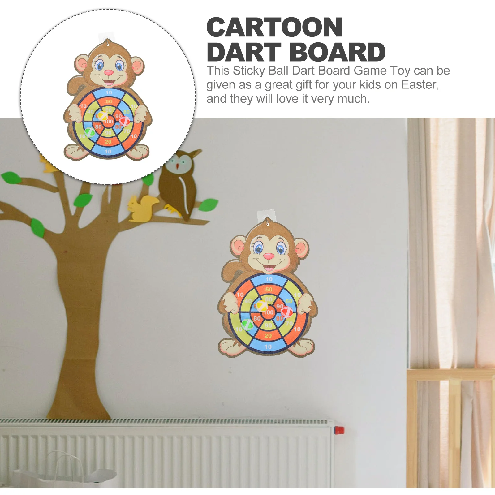 

1Set Cartoon Sticky Ball Board Game Set Smooth Safe Surface Perfect Gift for Easter Boys Ages 8 10 Parent Child Bonding Activity