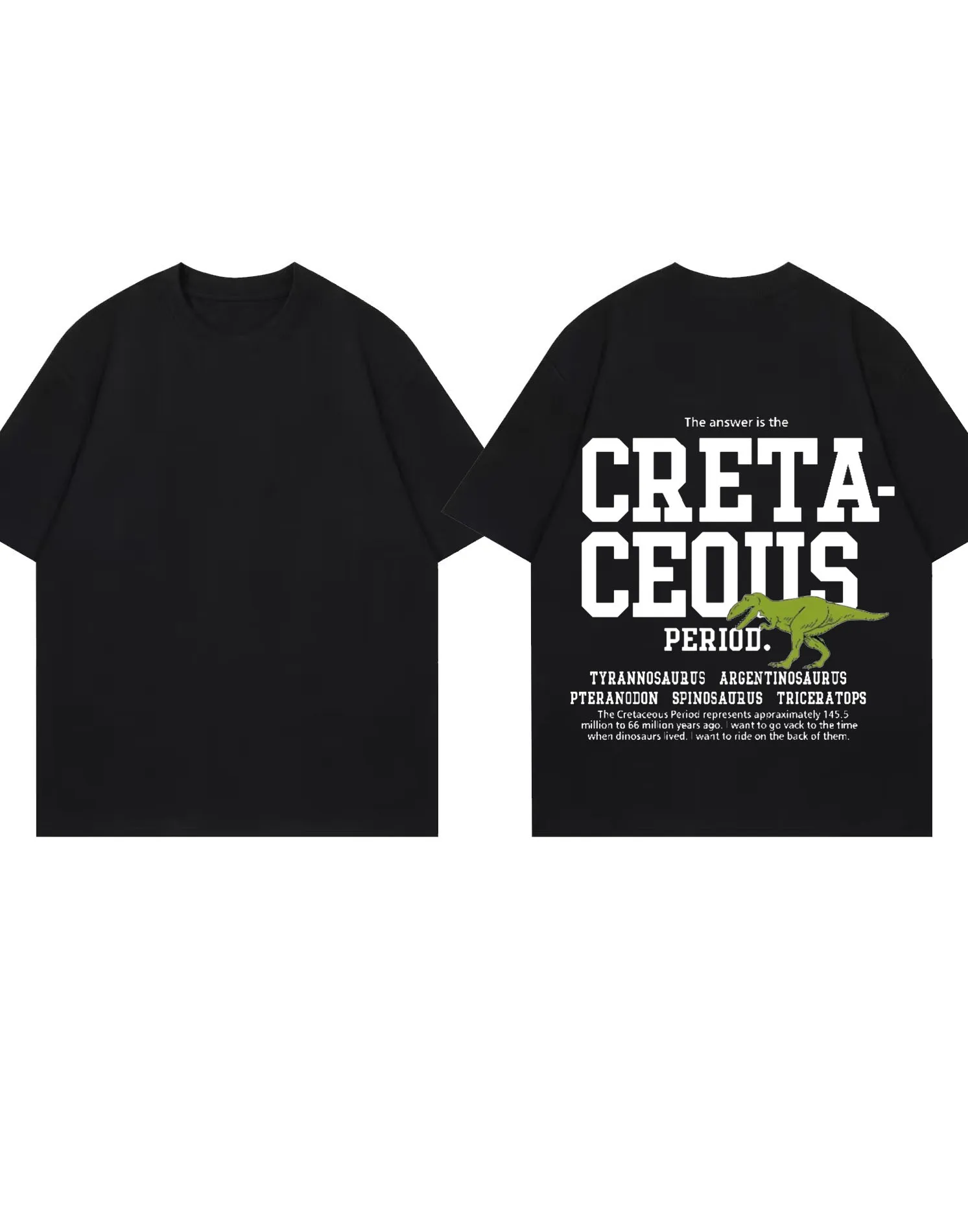 

Белая футболка с рисунком динозавра Cretaceous Period для мужчин и женщин, модная повседневная уличная футболка большого размера, модный дизайн 2025 года
