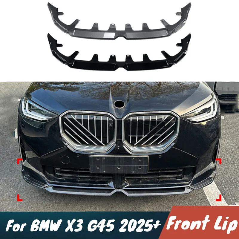 

Для 2025+ BMW X3 G45 4 шт./компл. Высокое качество АБС-пластик автомобильный передний бампер губа подбородок спойлер Bodykit внешние аксессуары для тюнинга