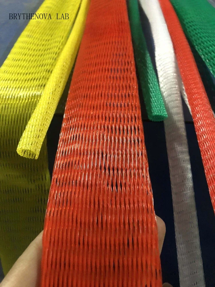 1kg Nylon Protective Net Multi Size Shockproof Wear Resistant Sleeve Net Roll High Elasticity Plastic Mesh Tube Isolation