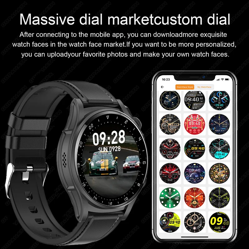 Sports Watch 2023 NEW Fashion Smart Watch Men TWS Wireless Stereo Music Player Heart Rate Monitor Full Touch Smartwatch+Earphone