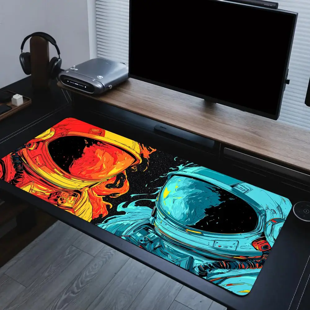 Cool Space Warrior Mouse Pad Large Computer Office Game Table Mats Rubber Anti-slip XXL Mouse Mat HDP Long Desk Pad Extended pad