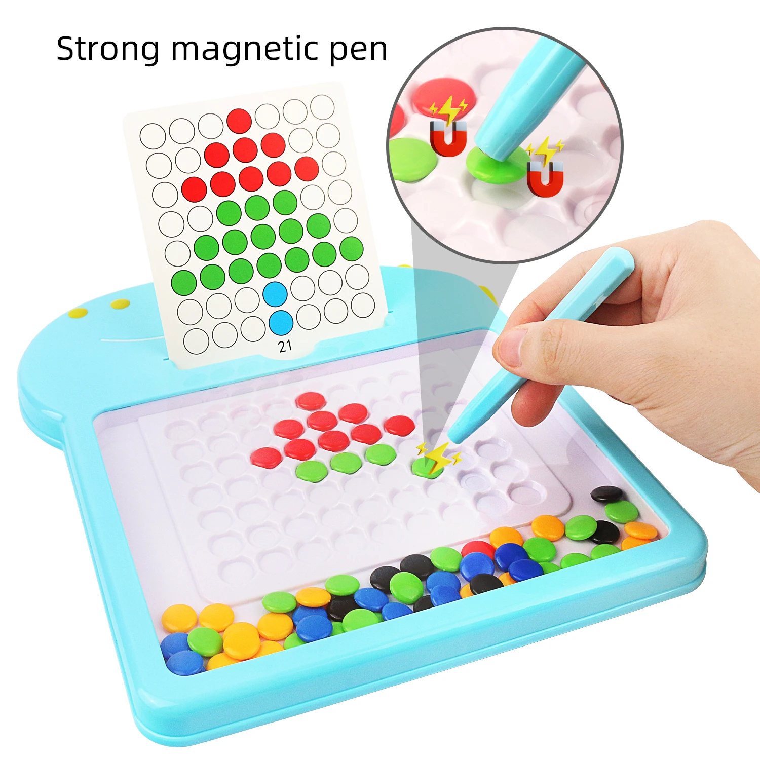 Magnetic Pen Drawing Board Children's Focus Magnetic Absorption Drawing Board Puzzle Toy Cartoon Shapes