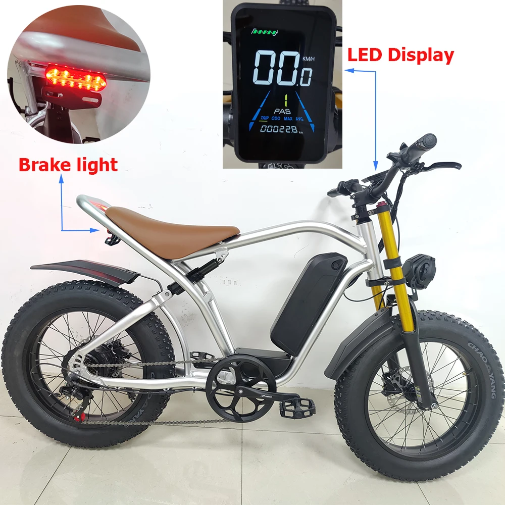 SMRLO Factory 2023 New Model E6 Electric Bike 500W 48V 16AH Mountain Bicycle 4.0 Tire Men Electr Cruiser Snow E-bike