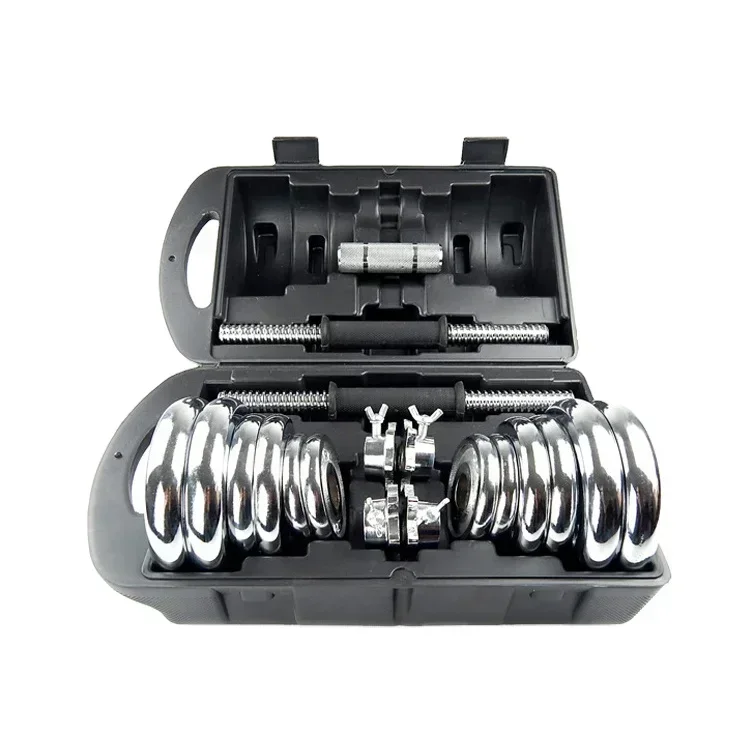

2026 China Gym Home 30kg Chrome Baking Adjustable Dumbbell And Barbell Sets