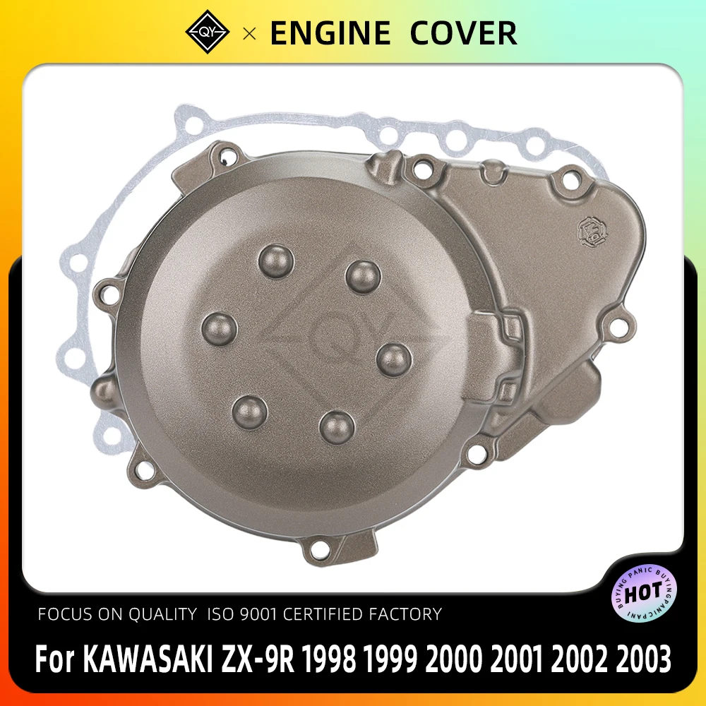 LQYL Engine Cover Stator Cover CrankCase Side Cover Shell For KAWASAKI ZX-9R 1998 1999 2000 2001 2002 2003 ZX9R 9R 1998-2003