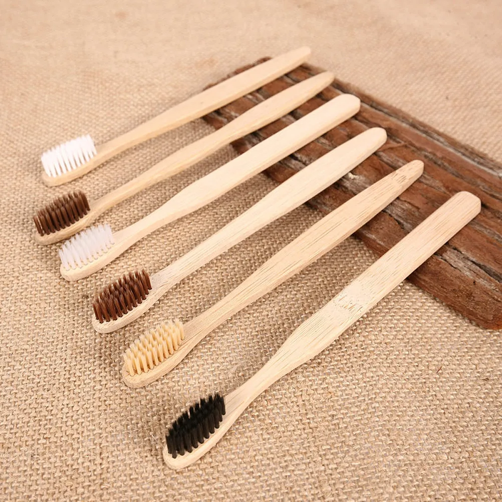 

Набор из 10 экологичных деревянных биоразлагаемых одноразовых зубных щеток для путешествий и командировок