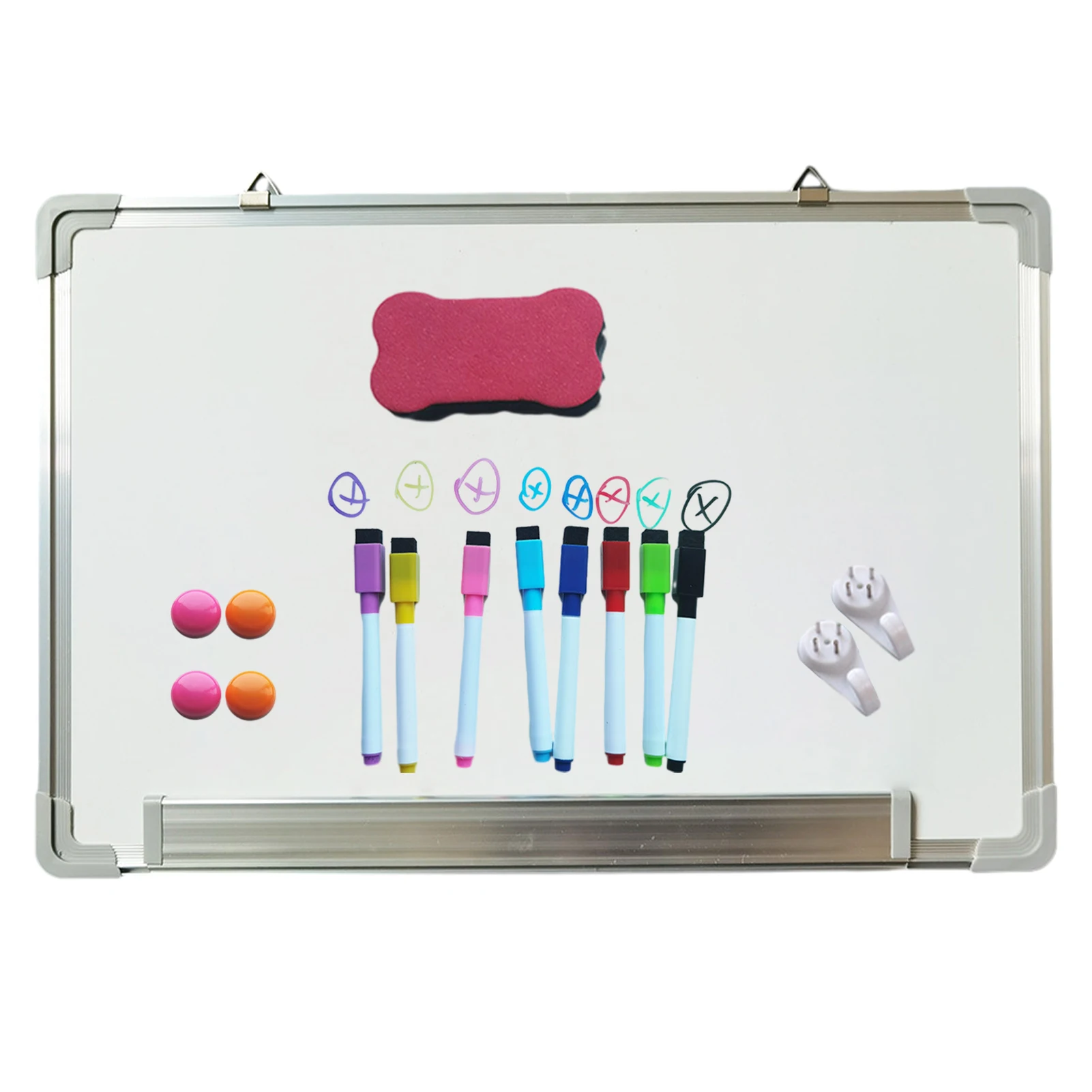 Pizarra magnética grande para el hogar y la Oficina, imanes duraderos de borrado en seco, rotuladores de aluminio para pared, cocina y escuela