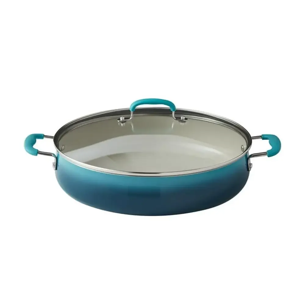 

Teal Ombre Ceramic Nonstick Everyday Pan 350°F Oven Safe Scratch Resistant