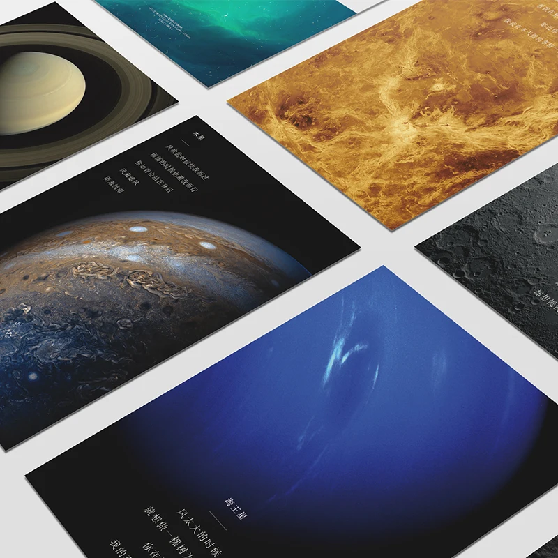 Solar System/Nine Planets/Love Poetry Greeting Cards/Postcards/Confessions/Birthday Creative Gifts