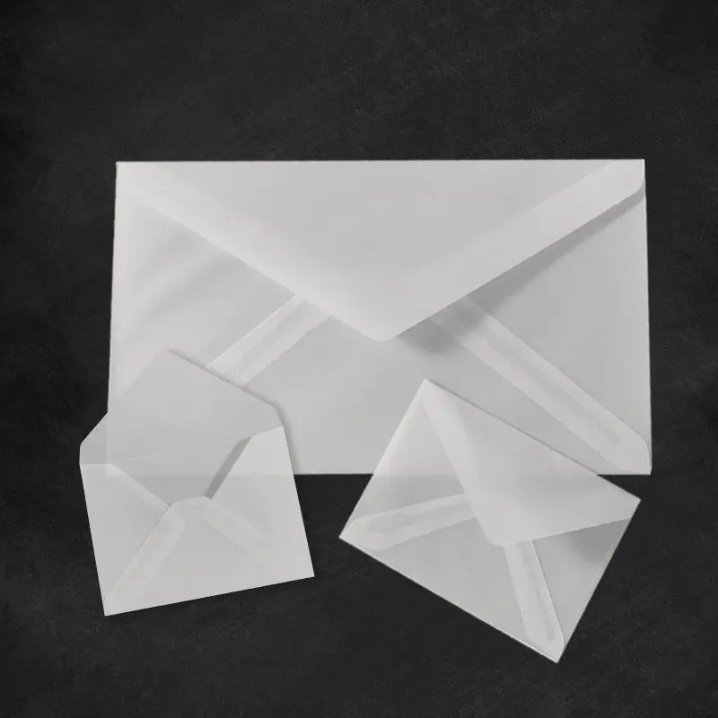 

Custom. Vellum Paper Envelopes Western Style Style Triangular Semi-Transparent Custom Blank Envelope Bags Postcards Invi