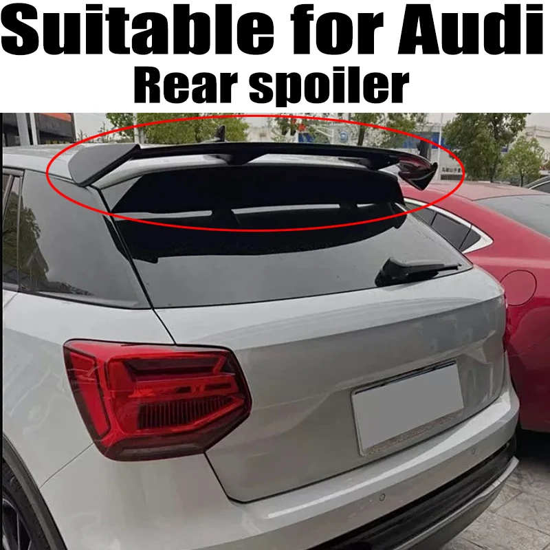 

For Audi Q2 Q3 Q5 Q7 SUV Hatchback Universal Rear Trunk Lid Car Spoiler 130CM ABS Black Carbon Exterior Tuning Accessories Parts