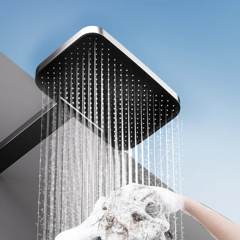 Household Bathroom Shower Trim System Digital Display Wall-mounted Waterproof Adjustable Durable Shower Faucet Bathroom Supplies