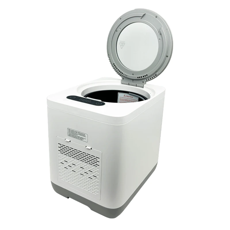 Máquina compostadora de residuos de alimentos eléctrica inteligente 24H, fabricante de fertilizante orgánico compacto e inodoro para eliminación de basura de cocina doméstica