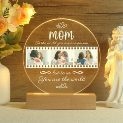 Personalized Photo Night Light,Custom Photo Collage Lamp,Photo Lamp, Photo Collage Gift,Mother's Day Gift,Gift for Mom