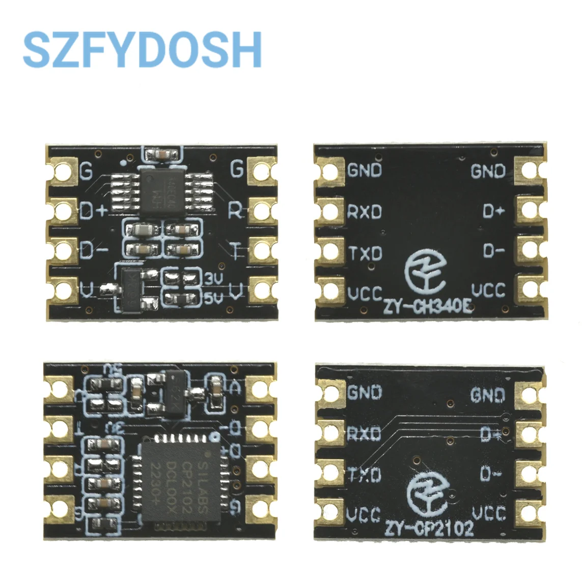 CP2102/CH340 module USB to TTL serial port UART module brush machine download bonding wire patch type sink gold plate