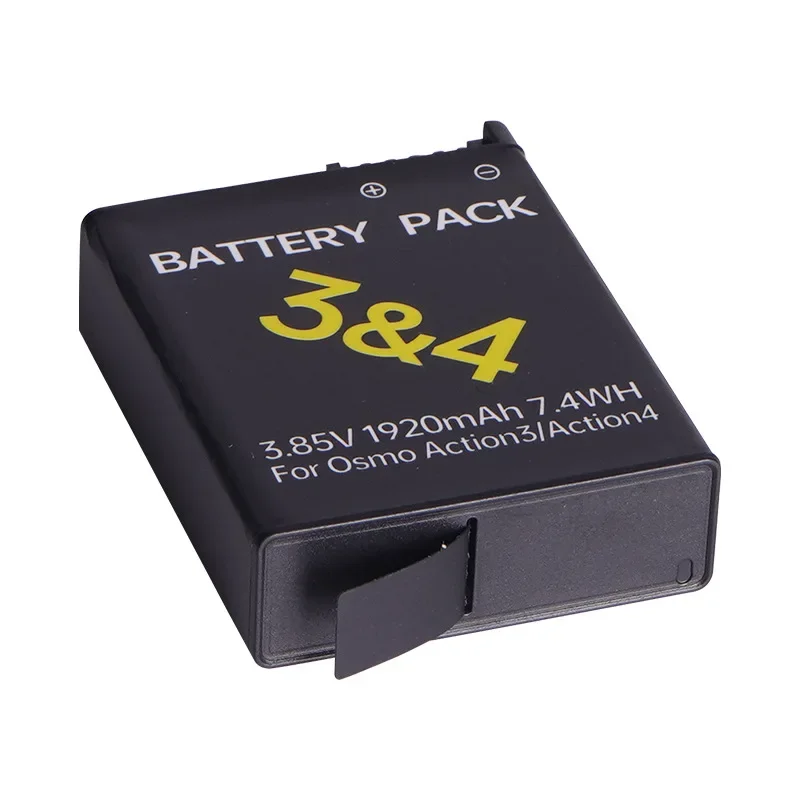 1920mAh 3.85V Suitable for DJI Action 3/4 Battery Long Endurance Low Temperature Resistance Fast Charging Sports Camera Battery