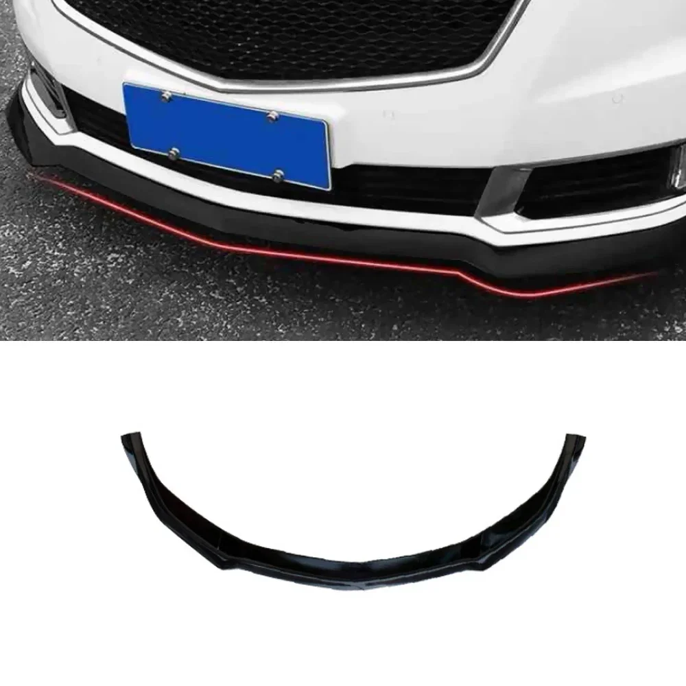 

For Cadillac XTS 2018 2019 2020 2021 3PCS Car Front Bumper Lip Body Kit Spoiler Splitter Deflector Canard Bar Guard Auto Chin