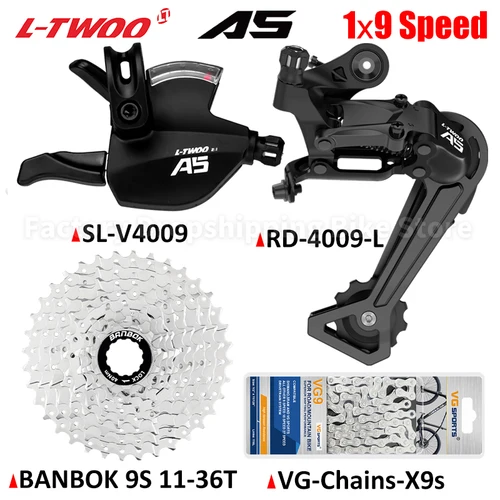 LTWOO A5 1X9 velocidades MTB bicicleta desviador grupo Compatible SHIMANO BANBOK 32T 36T Cassette volante VG cadenas piezas de bicicleta