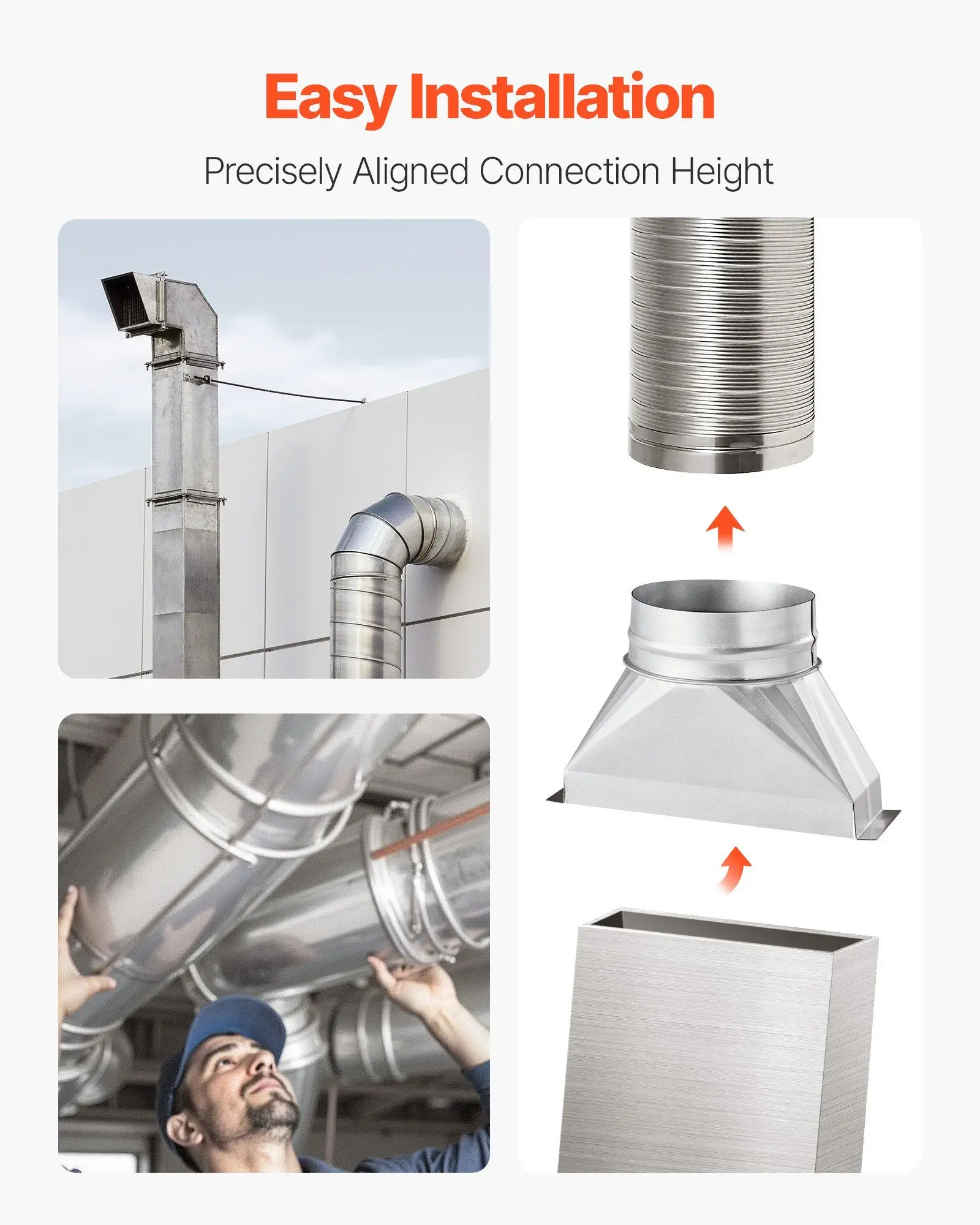 Registro de piso de bota de duto galvanizado redondo retangular de 3,25x10x6 polegadas a 6 polegadas para ferramenta de ventilação HVAC Acabamento prateado