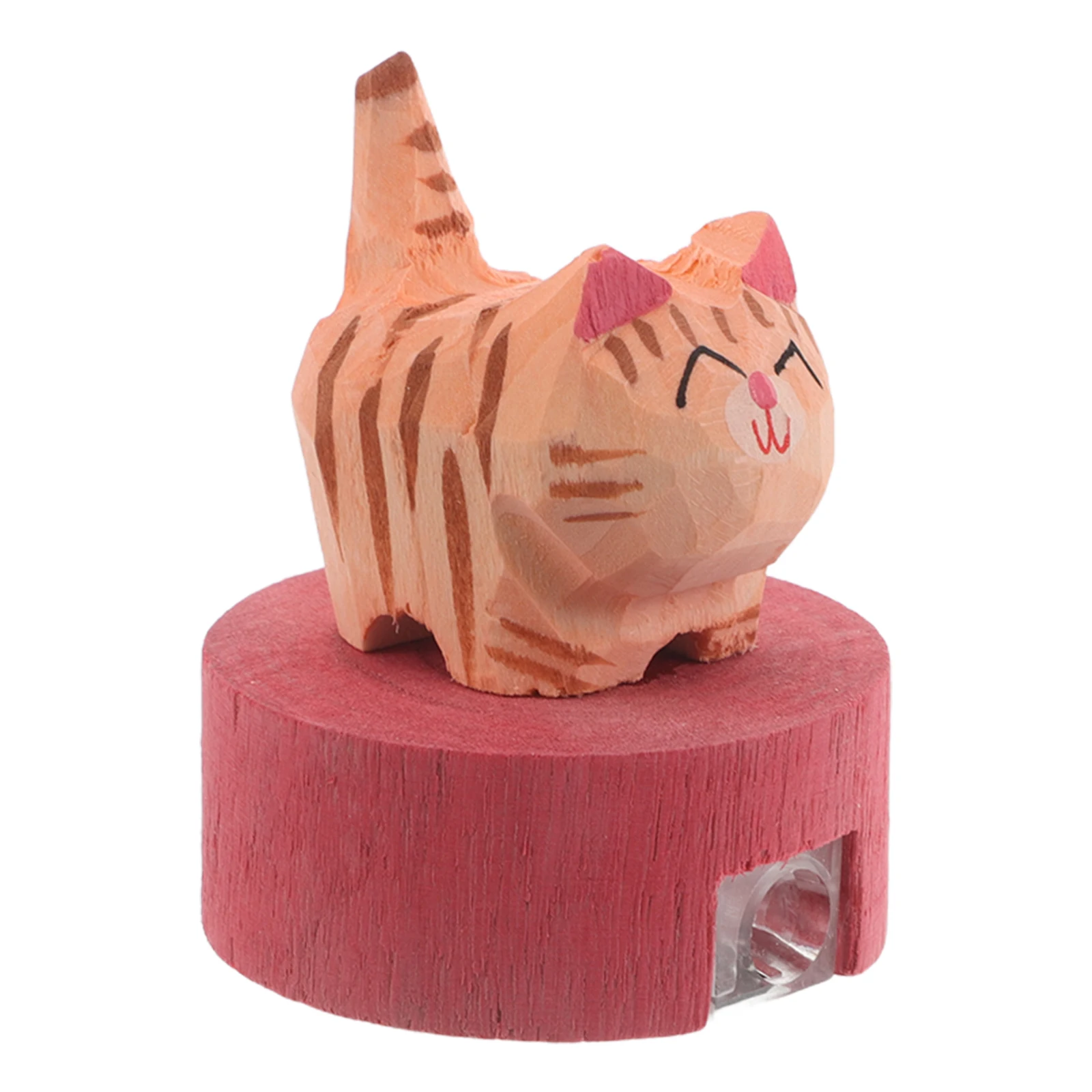 

Manual Pencil Sharpener Cute Cat Pencil Sharpener Handheld Manual Stationery Pocket Wooden Single Hole Cartoon School Supplies