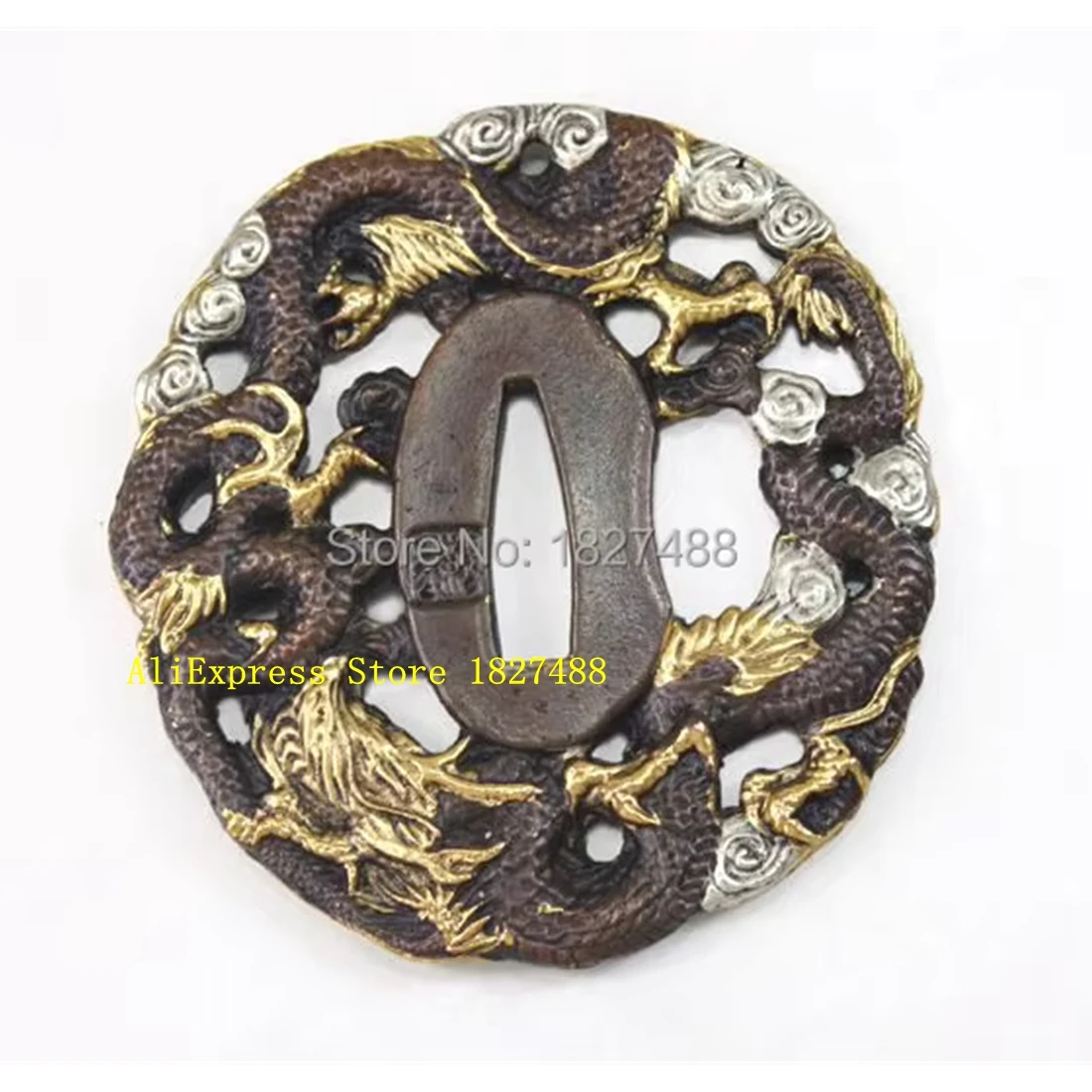Exquisite Copper Tsuba Japanese Samurai Sword Dragon Guard Fittings Apply Katana/Wakizashi/Tanto Knives Handguard Accessories ﻿