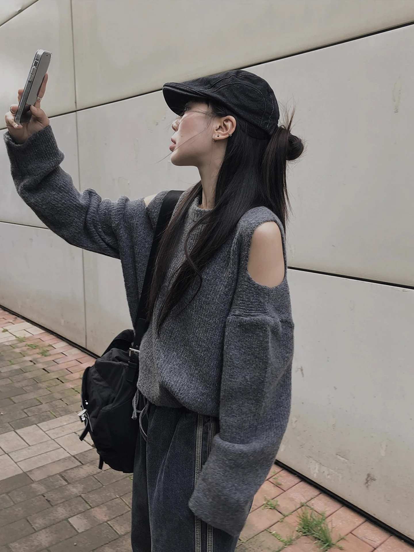 لينة مريحة جولة Ne الجوف oulder محبوك سترة المرأة فضفاضة اللون تنوعا أعلى شتاء جديد وصول تخفيف Sle #4