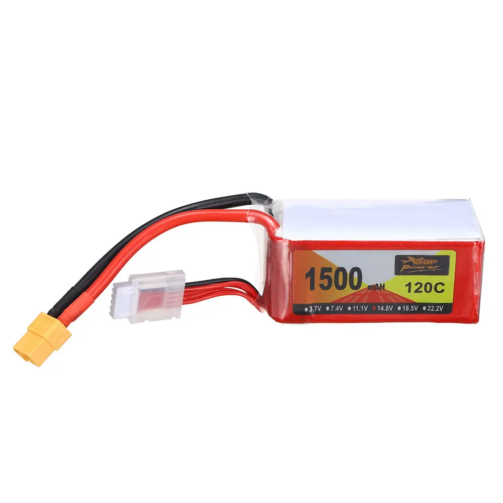 

ZOP Power 14.8V 1500mAh 120C 4S LiPo Battery XT60 Plug for RC Drone