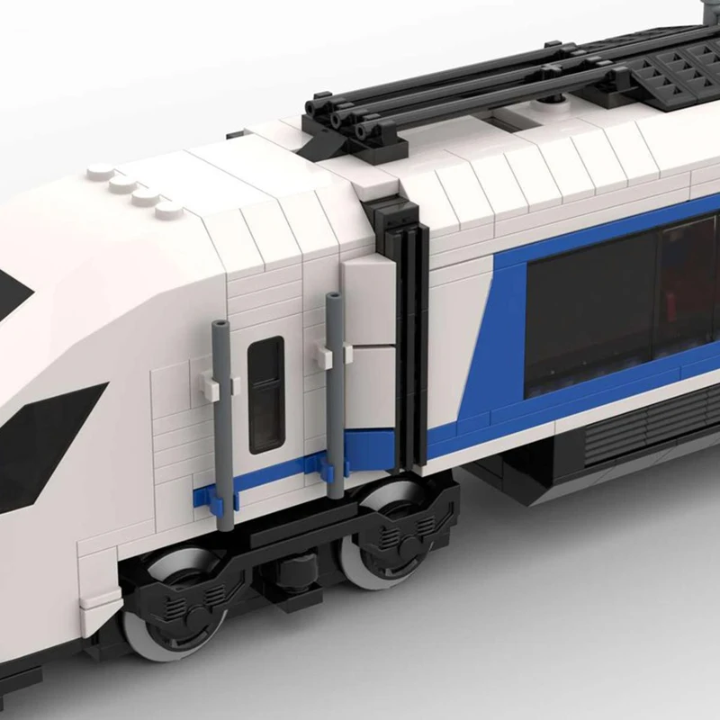 Eisenbahnzug Modell Moc Bausteine High Speed Zug 2 Modell Technologie Modell Ziegel DIY Montage Urlaub Spielzeug Set Geschenke