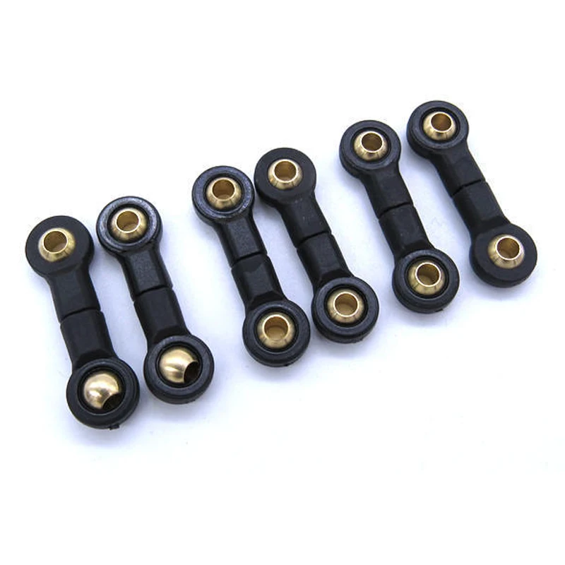 6Pcs Connector Links Rod for B16 B36 Rc Car Rear Axle Seesaw Ball Head Rod Upgrade Parts