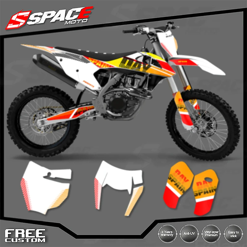 

SPACE Custom Team мотоциклетная графика фоновая наклейка для KTM EXC 125 250 300 350 450 2016-2018 SXF 2017-2019 наклейки наклейки