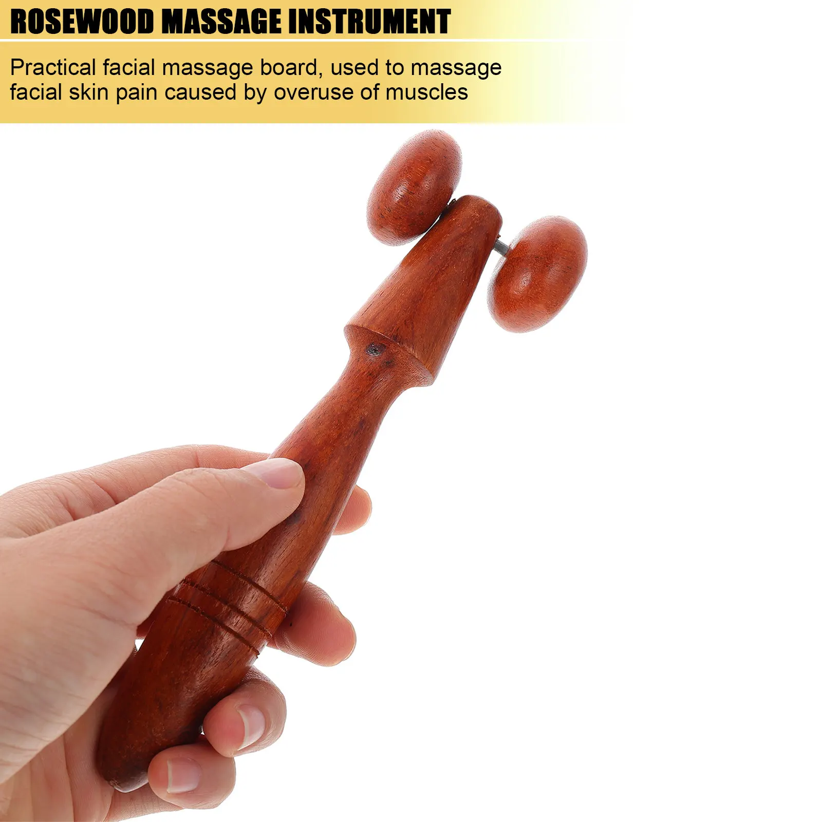 

2 шт. деревянных массажных палочек темно-красного цвета для глубокого расслабления, ручной массажер для тела, для талии, спины, шеи, ног, фитнеса