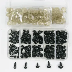 100pcs Black Plastic Safety Eyes for Toys Amigurumi Diy Kit Crafts Teddy Bear Soft Toy Eye 6mm 8mm 10mm 12mm Doll Accessories